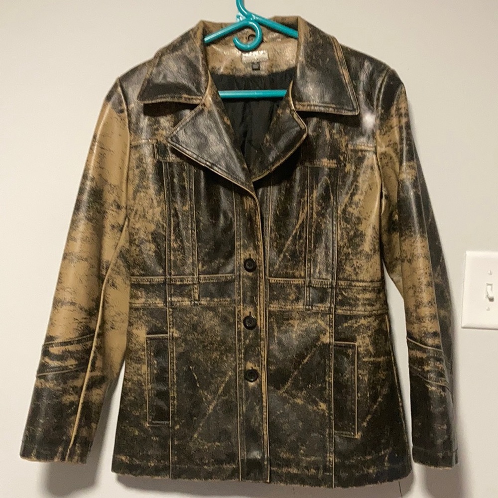 Giacca faux leather jacket